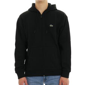 FELPA ZIP LACOSTE NERO